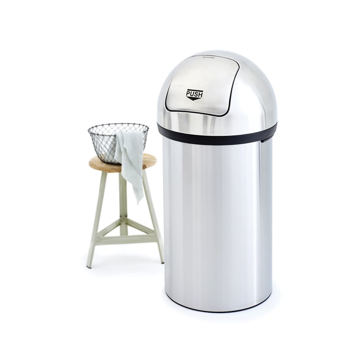 Кош за смет Brabantia Push 60L, Matt Steel
