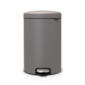 Coș de gunoi cu pedală Brabantia NewIcon 20L, Mineral Concrete Grey