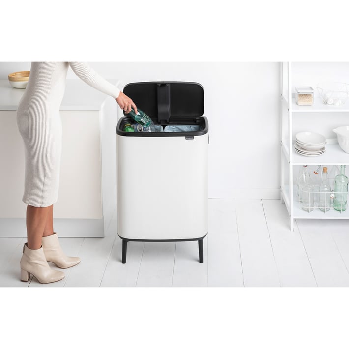 Кош за смет Brabantia Bo Touch Hi 2x30L, White