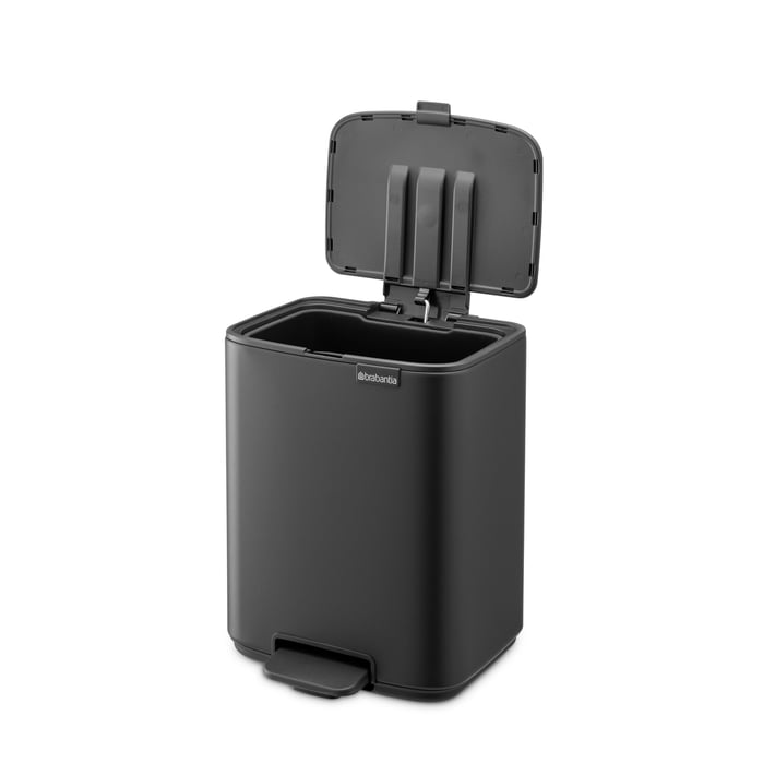 Coș de gunoi Brabantia Bo Pedal 7L, Mineral Infinite Grey