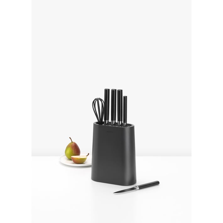 Блок за ножове с държач за прибори Brabantia, Dark Grey