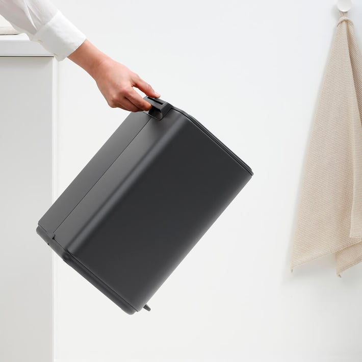 Coș de gunoi Brabantia Bo Pedal 12L, Mineral Infinite Grey