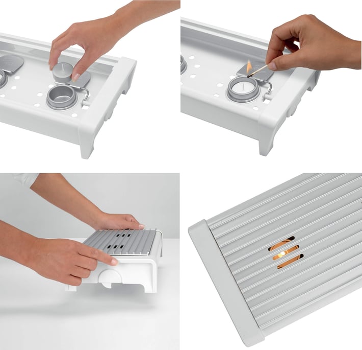 Уред за притопляне Brabantia White, 2 подгревателя