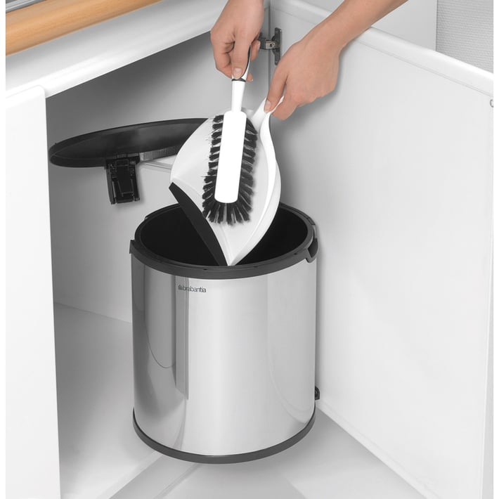 Кош за смет за вграждане Brabantia Built-In 15L, Brilliant Steel
