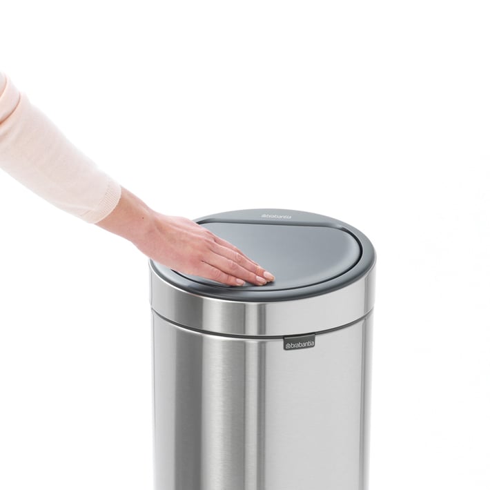 Кош за смет Brabantia Touch Bin New 30L, Matt Steel Fingerprint Proof