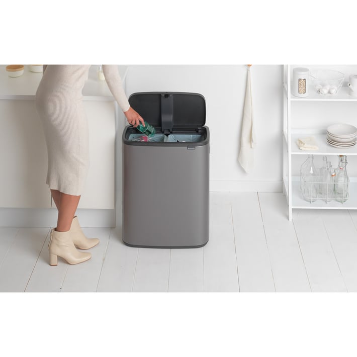 Кош за смет Brabantia Bo Touch 2x30L, Platinum