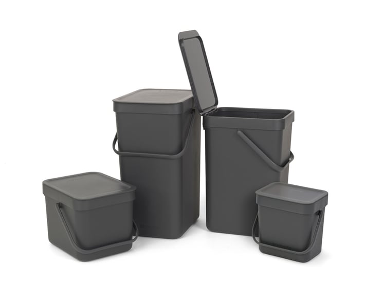 Кош за смет за разделно събиране Brabantia Sort&Go 12L, Dark Grey