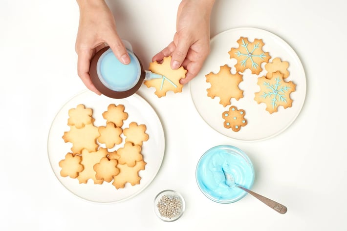 Лист за изрязване на бисквити Lekue Ø23.5cm, снежинки