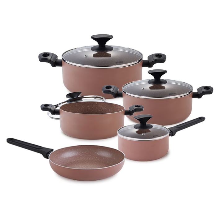 Комплект Muhler Готварска печка ELC-VC622ESS 4В + комплект от 5 съда за готвене серия Kikka