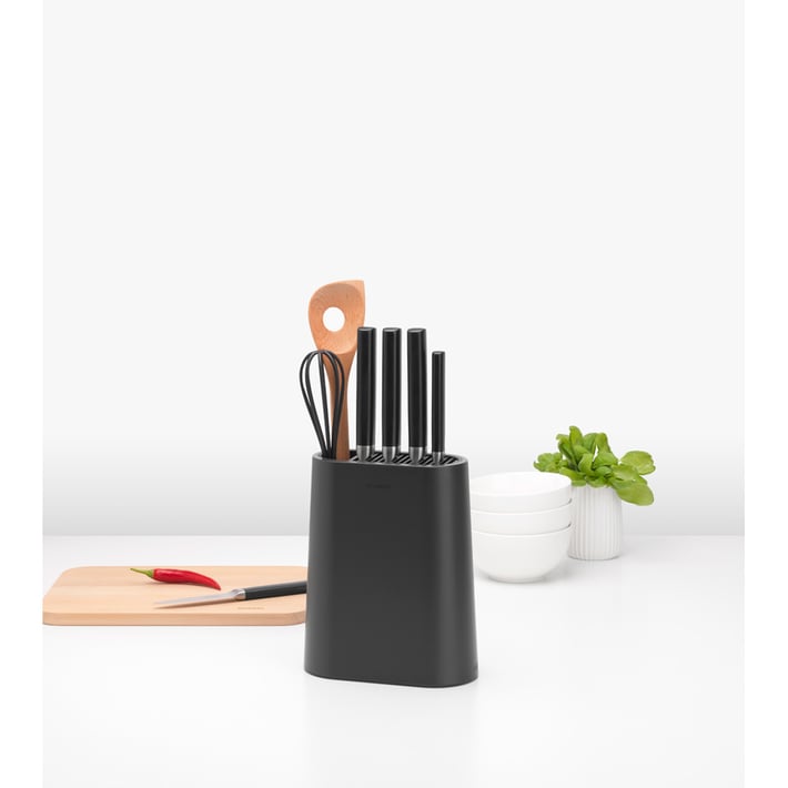 Блок за ножове с държач за прибори Brabantia, Dark Grey
