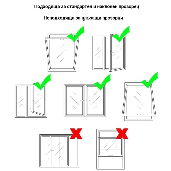 Завеса за прозорец HVS-1 за мобилен климатик