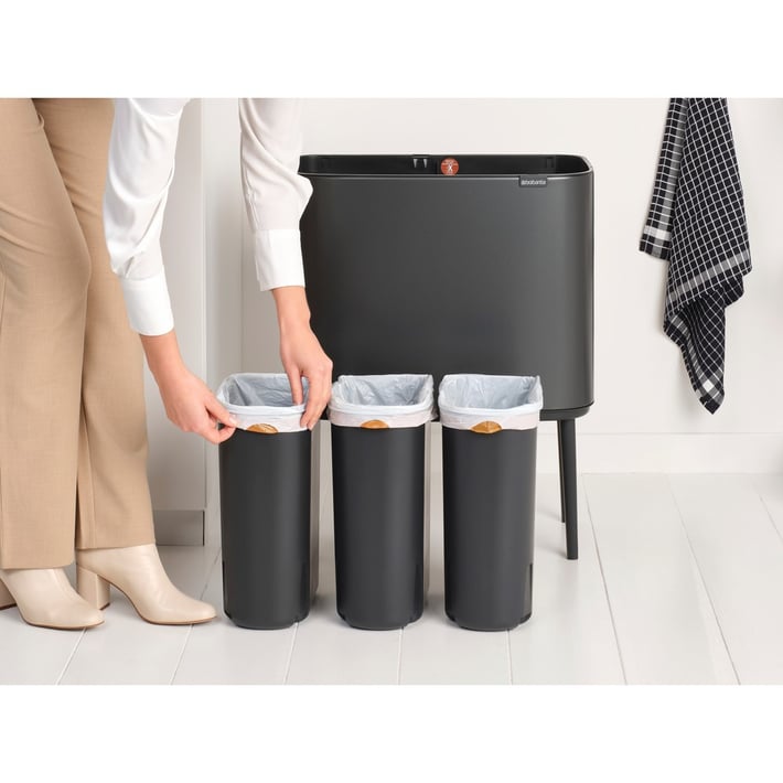 Кош за смет Brabantia Bo Touch 3x11L, Confident Grey