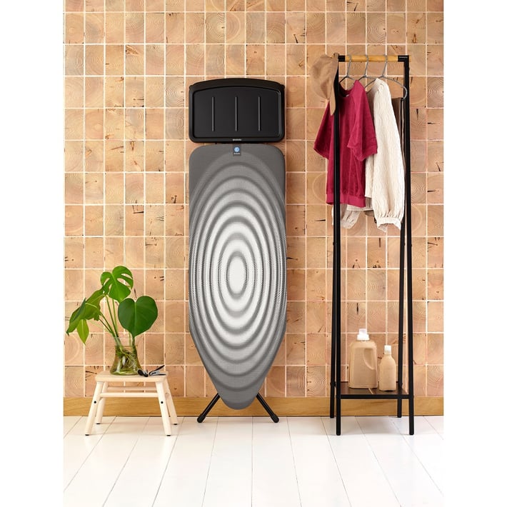 Ironing Board Brabantia C 124x45cm, Solid Steam Unit Holder, Titan Oval