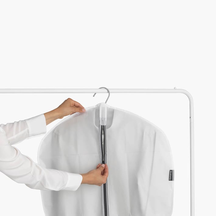 Комплект калъфи за дрехи Brabantia, размер M, 60x100cm, Transparent/Grey 2 броя