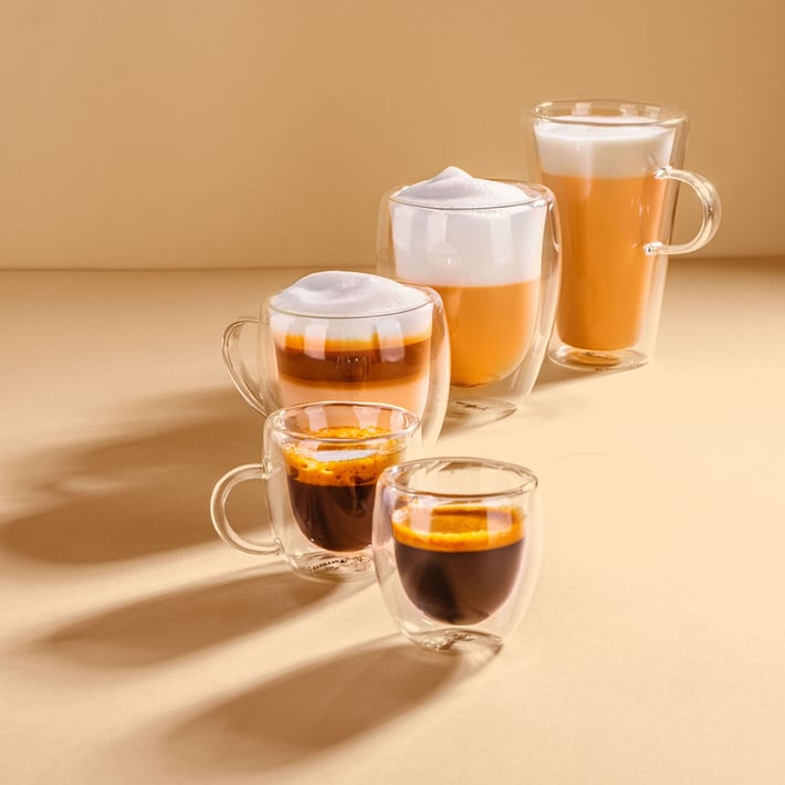 Промо-комплект Еспресо машина 3в1 Muhler MCM-601 + 2 чаши за еспресо Luigi Ferrero Coffeina 80ml + 30 капсули Dolce Gusto Espresso Intenso