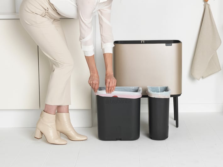 Кош за смет Brabantia Bo Touch 11+23L, Metallic Gold