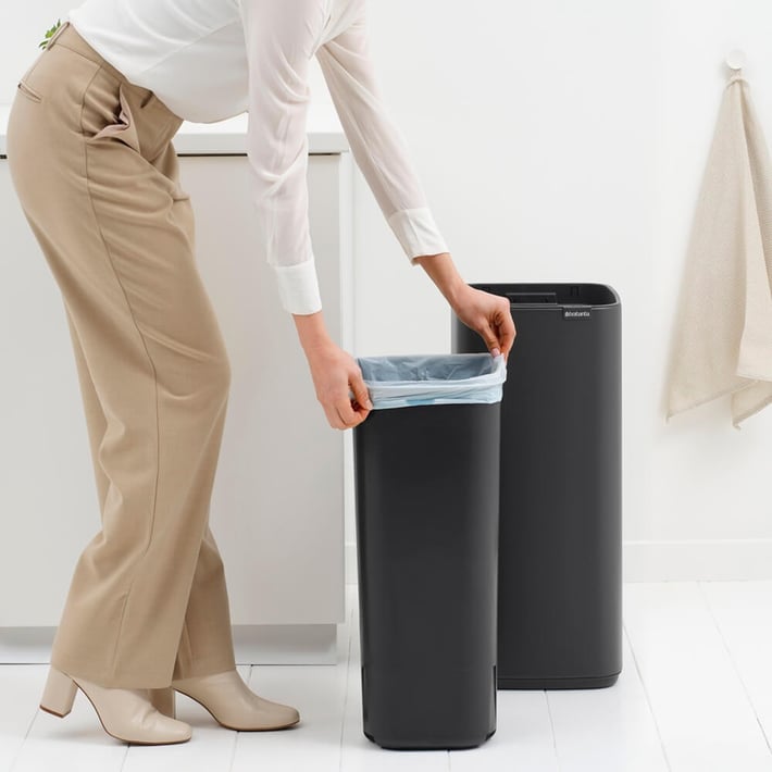 Coș de gunoi Brabantia Bo Touch 30L, Mineral Infinite Grey