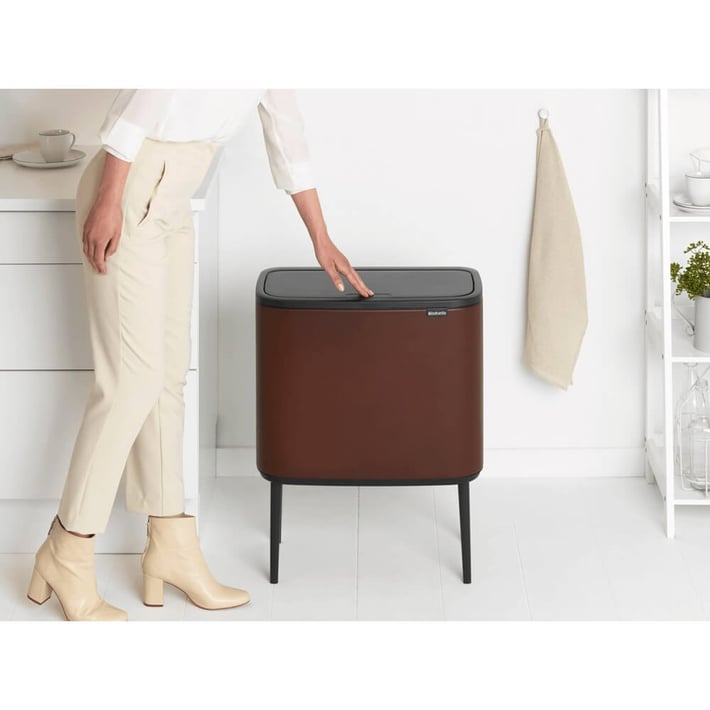 Кош за смет Brabantia Bo Touch 11+23L, Mineral Cosy Brown