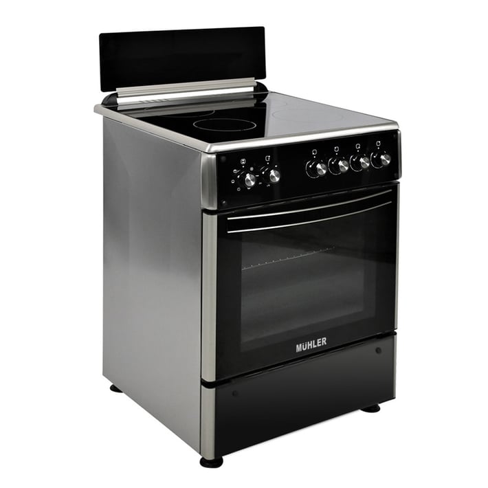 Комплект Muhler Готварска печка ELC-VC622ESS 4В + комплект от 5 съда за готвене серия Kikka
