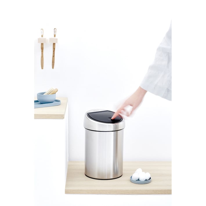 Кош за смет Brabantia Touch Bin 3L, Matt Steel Fingerprint Proof
