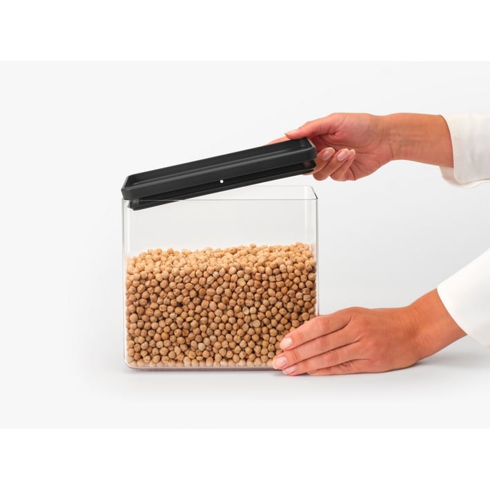 Кутия за съхранение на продукти Brabantia Tasty+ Stackable 3.5L, Dark Grey