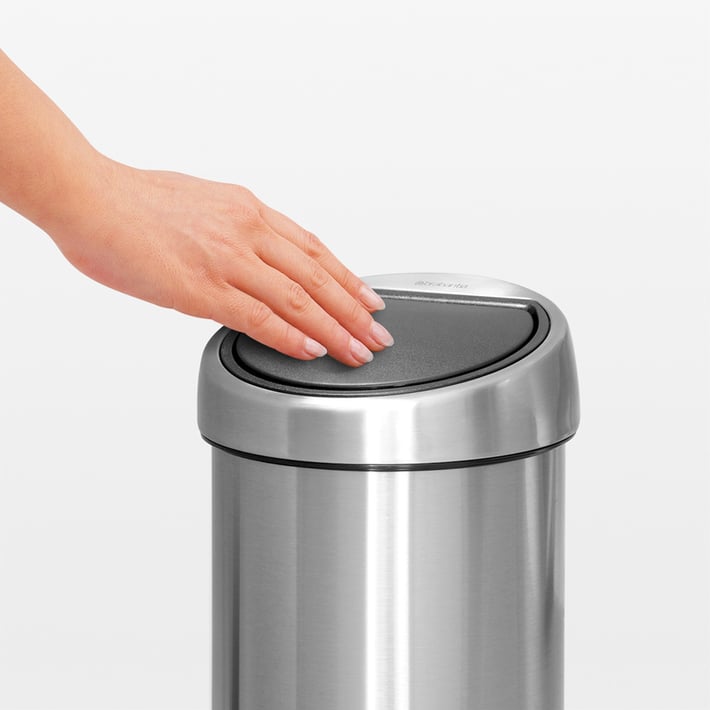 Кош за смет Brabantia Touch Bin 3L, Matt Steel Fingerprint Proof