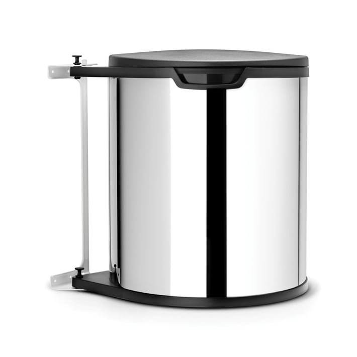 Кош за смет за вграждане Brabantia Built-In 15L, Brilliant Steel