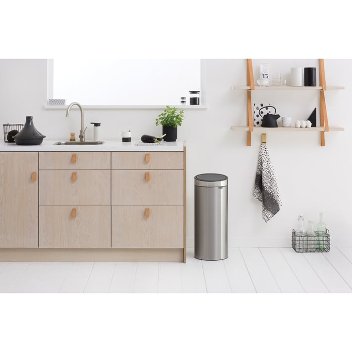 Кош за смет Brabantia Touch Bin New 30L, Matt Steel Fingerprint Proof