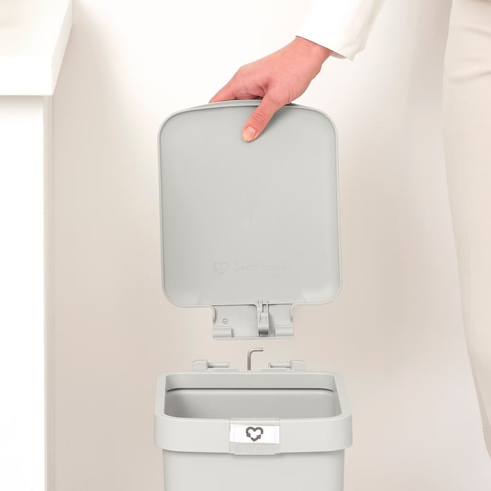 Кош за смет с педал Brabantia StepUp 10L, Light Grey