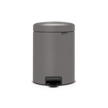 Coș de gunoi cu pedală Brabantia NewIcon 5L, Mineral Concrete Grey