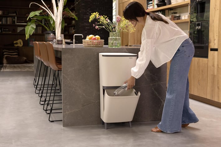 Recycle Bin Brabantia SortUp Hi 20+10+10L, Soft Beige