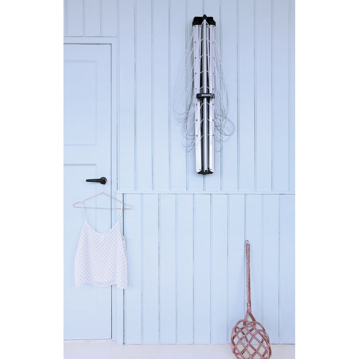 Простор за стена Brabantia WallFix 24m, Metallic Grey, калъф