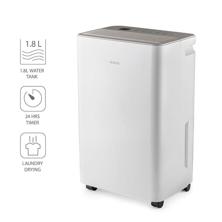 Влагоуловител Muhler MHD-10T25, 10L/24h, Ion&Carbon