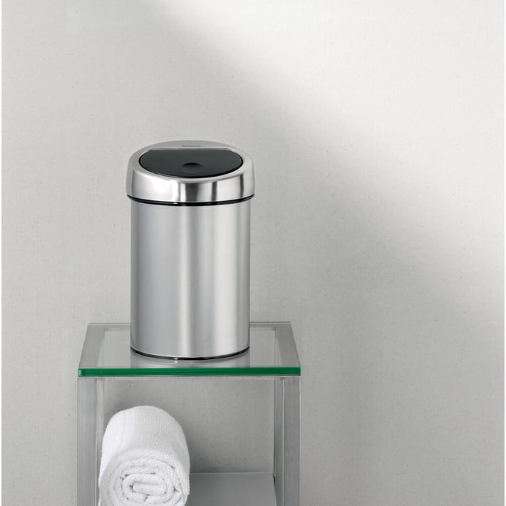 Кош за смет Brabantia Touch Bin 3L, Matt Steel Fingerprint Proof