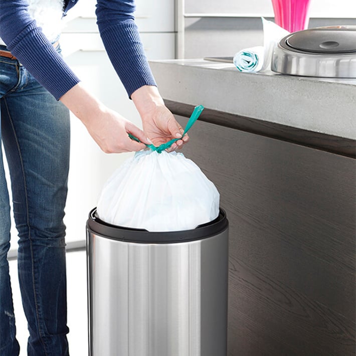 Торба за кош Brabantia размер G, 23-30L, 40 броя, бели