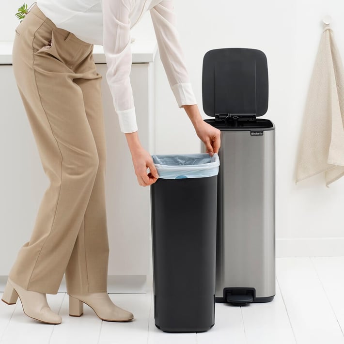 Coș de gunoi Brabantia Bo Pedal 30L, Matt Steel Fingerprint Proof