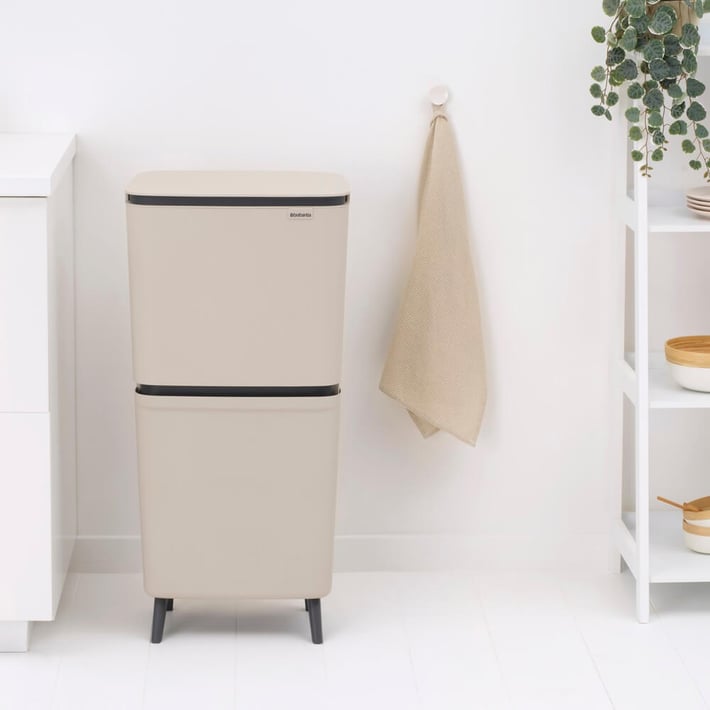 Recycle Bin Brabantia SortUp Hi 20+25L, Soft Beige