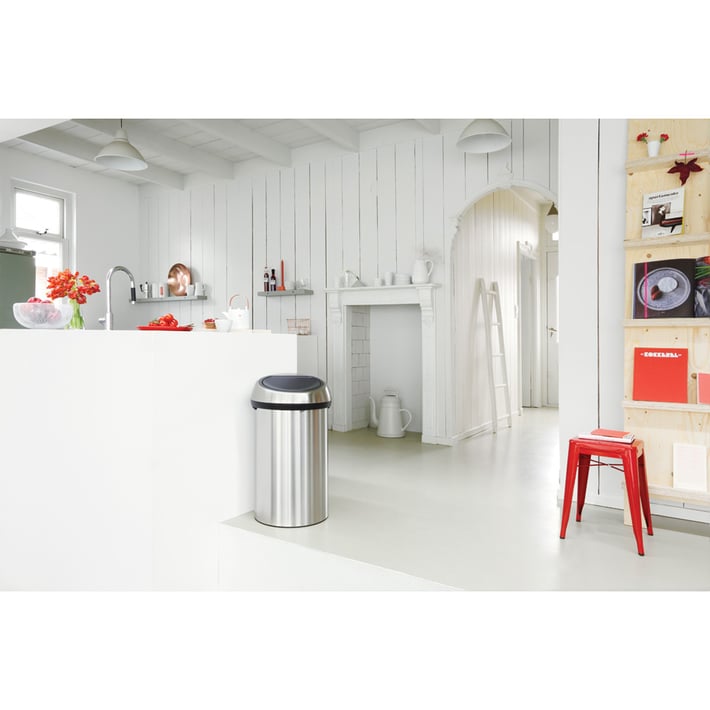 Кош за смет Brabantia Touch Bin 60L, Matt Steel Fingerprint Proof