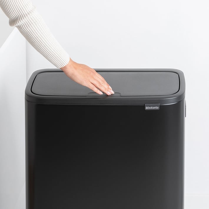 Кош за смет Brabantia Bo Touch Hi 2x30L, Matt Black