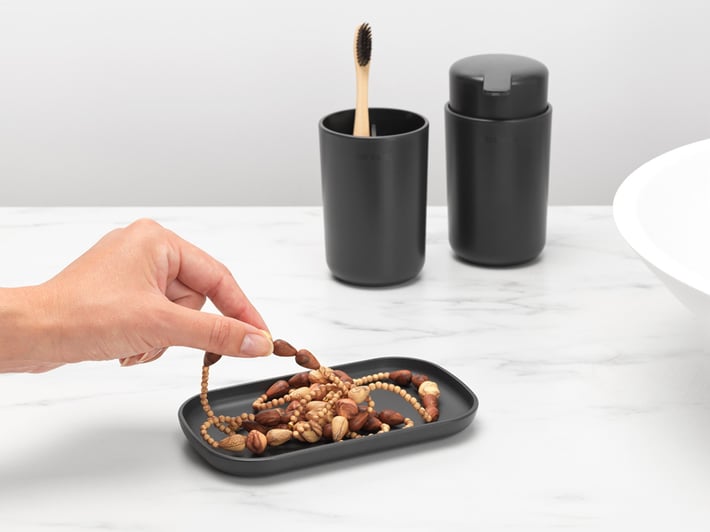 Комплект аксесоари за баня Brabantia ReNew Dark Grey 3 части