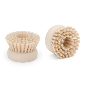 Perie de rezervă pentru peria de spălat vase cu dozator de săpun lichid Brabantia, Soft Beige, 2 bucăți