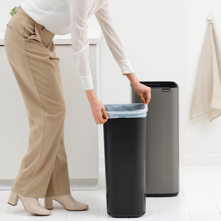 Coș de gunoi Brabantia Bo Touch 30L, platină