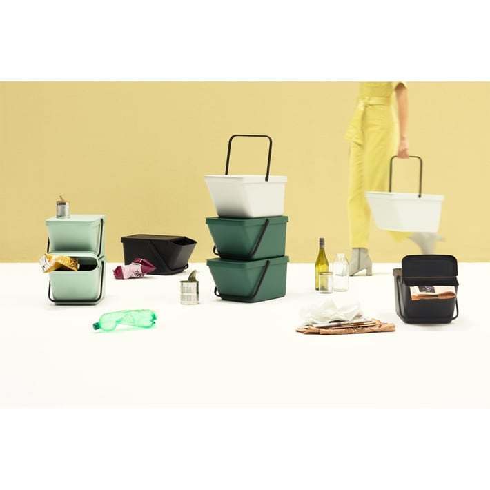 Кош за смет за разделно събиране Brabantia Sort&Go Stackable 20L, Fir Green