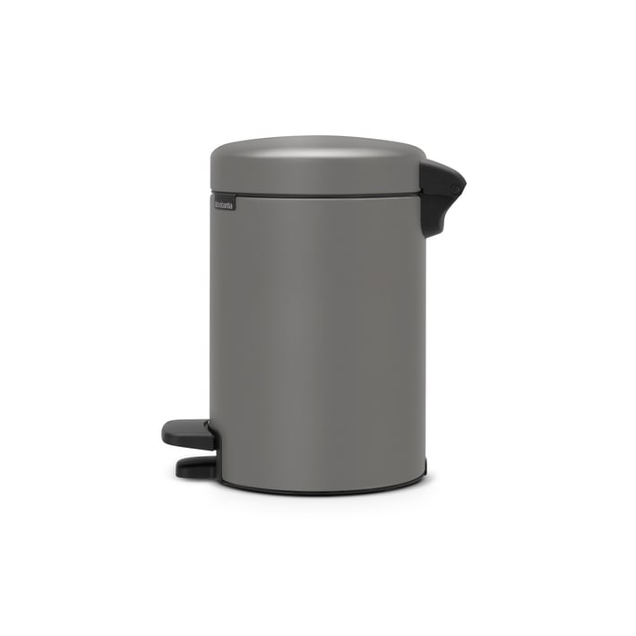 Кош за смет с педал Brabantia NewIcon 3L, Mineral Concrete Grey