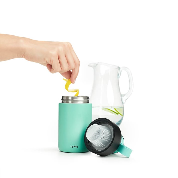 Термо бутилка с вграден филтър Lekue On The Go Turquoise 500ml