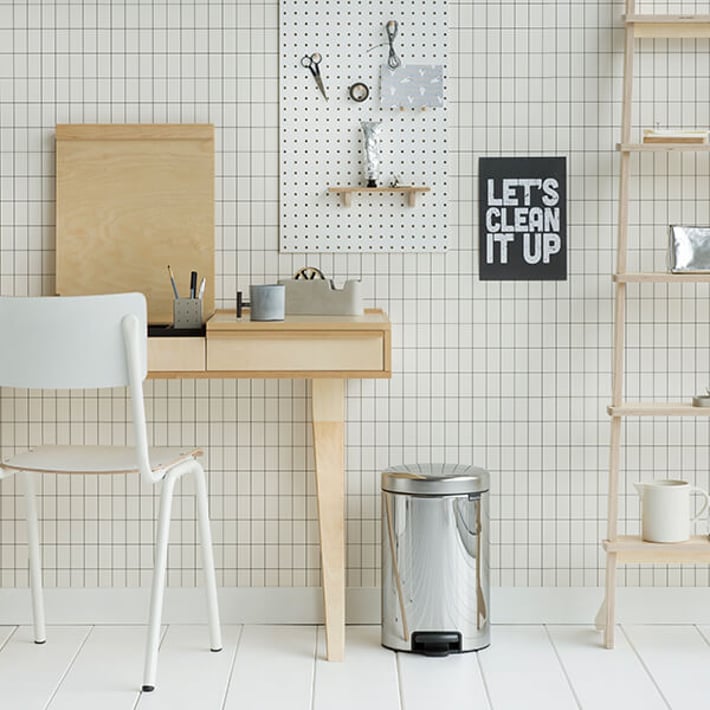 Кош за смет с педал Brabantia NewIcon 12L, Brilliant Steel, метална кофа