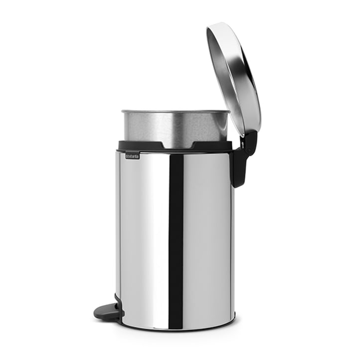 Кош за смет с педал Brabantia NewIcon 12L, Brilliant Steel, метална кофа