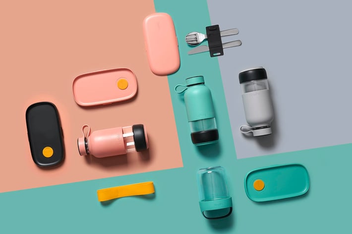 Бутилка с вграден филтър Lekue On The Go Turquoise 500ml