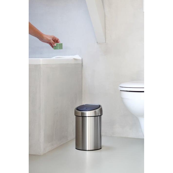 Кош за смет Brabantia Touch Bin 3L, Matt Steel Fingerprint Proof