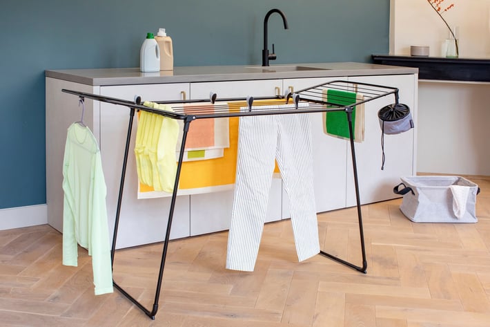 Uscător de rufe Brabantia Hangon Too 18 m, Matt Black